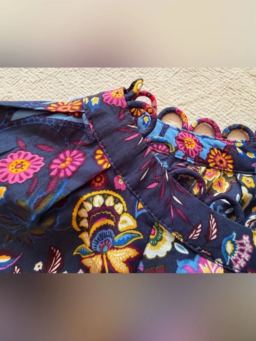 NWOT! Talbots Gorgeous Floral Peasant style Top with special details